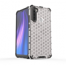 Чехол-накладка с рисунком в виде сот для смартфона Xiaomi Redmi Note 8T, задняя панель из поликарбоната, рама из термополиуретана, сочетание жёсткости с гибкостью, дополнительная защита углов смартфона «воздушными подушками», накладка на кнопки регулировки громкости и включения / выключения, чёрный + прозрачный, чёрный + серый, чёрный + красный, чёрный + синий, чёрный + зелёный, Киев