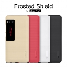 Чехол Nillkin + плёнка для смартфона Meizu Pro 7, противоударный бампер, рифлёный пластик, чёрный, белый, золотой, красный, Киев