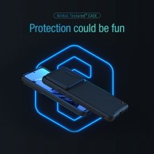 Текстурований чохол-накладка із захисною шторкою для камери Nillkin Textured Case S для смартфона Xiaomi 12T Pro, рифлений пластик з нейлоновим волокном, рама з термополіуретана, напівавтоматична шторка-слайдер з торсійною пружиною для захисту камери від механічного впливу, накладки на кнопки живлення й регулювання гучності, подвійний отвір для кріплення ремінця, Київ, Киев