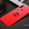 Чехол-накладка с магнитным кольцом для смартфона Xiaomi Redmi Note 7, противоударный чехол, термополиуретан (TPU), накладки на кнопки регулировки громкости и включения / выключения, несъёмное кольцо для пальца, которое также можно использовать как подставку при просмотре видео, угол поворота кольца 360 градусов, угол наклона кольца 150 градусов, металлический сердечник крепится к автомобильным магнитным держателям, чёрный, синий, красный, розовый, Киев