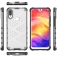 Чехол-накладка с рисунком в виде сот для смартфона Xiaomi Redmi Note 7 / Redmi Note 7 Pro, задняя панель из поликарбоната, рама из термополиуретана, сочетание жёсткости с гибкостью, дополнительная защита углов смартфона «воздушными подушками», накладка на кнопки регулировки громкости и включения / выключения, чёрный + прозрачный, чёрный + серый, чёрный + красный, чёрный + синий, чёрный + зелёный, Киев