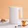 Электрический чайник Xiaomi MiJia Electric Kettle 2, MJDSH04YM, бесшовная колба из нержавеющей стали AISI 304, матовый полипропилен, двухслойная конструкция с воздушной изоляционной прослойкой между колбой и корпусом, клавиша включения / выключения с LED подсветкой, термостат STRIX британского производства, защита от включения без воды, кнопка на ручке для открывания крышки, объём 1,7 л, мощность 1800 Вт, белый, Киев