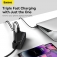 Мережевий зарядний пристрій Baseus GaN 5 Pro Quick Charger 65 Вт (USB Type-C + USB Type-C + USB) + кабель 100 Вт, для зарядки ноутбуків, CCGAN65E5, поддержка одновременной зарядки трёх устройств, Qualcomm Quick Charge 4+, Quick Charge 3.0, USB Power Delivery 3.0, PPS, SCP, FCP, AFC, APPLE 2.4A, PE+, смарт-чип Baseus Power Split II, охлаждение Baseus Cooling Technology, 6-уровневая защита, кабель Baseus 100 Вт, Київ, Киев